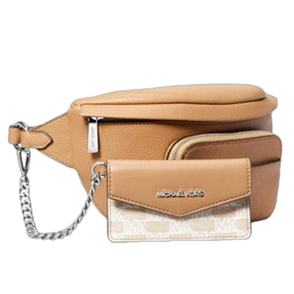 MICHAEL Michael Kors Handbags - Michael Kors Maisie 2-in-1 Pebbled Leather Sling Pack Waist Bag Camel NWT